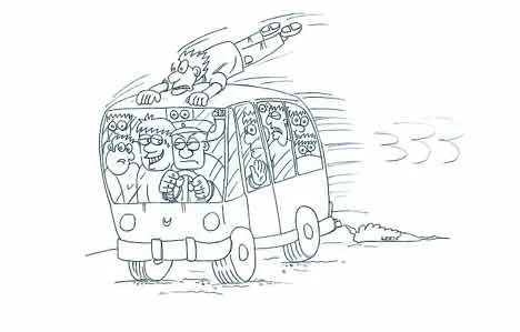 Ilustracija za tekst Jelena Lengold na Festivalu Bibliobus