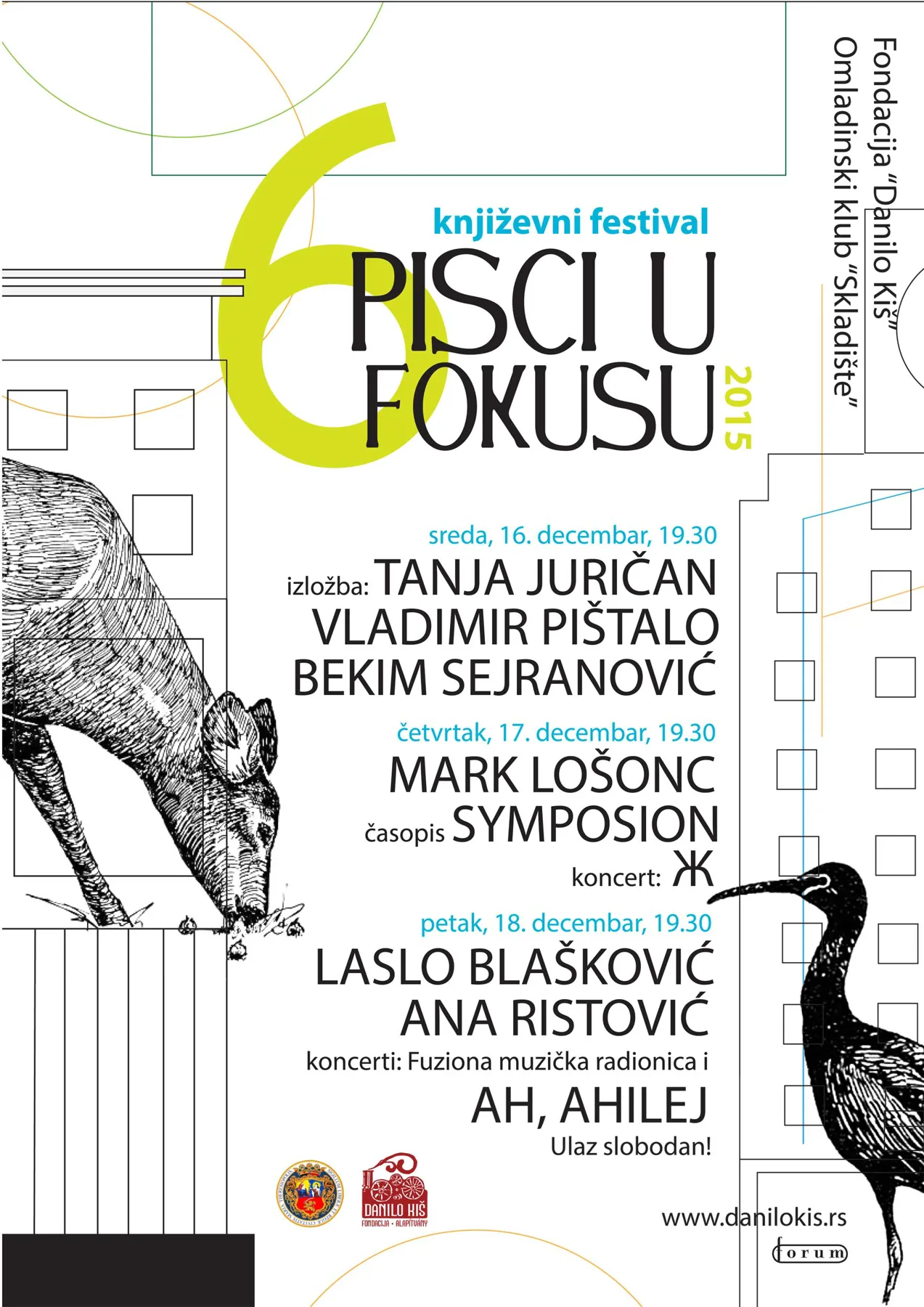 Ilustracija za tekst Ana Ristović i Laslo Blašković na Festivalu “Pisci u fokusu”