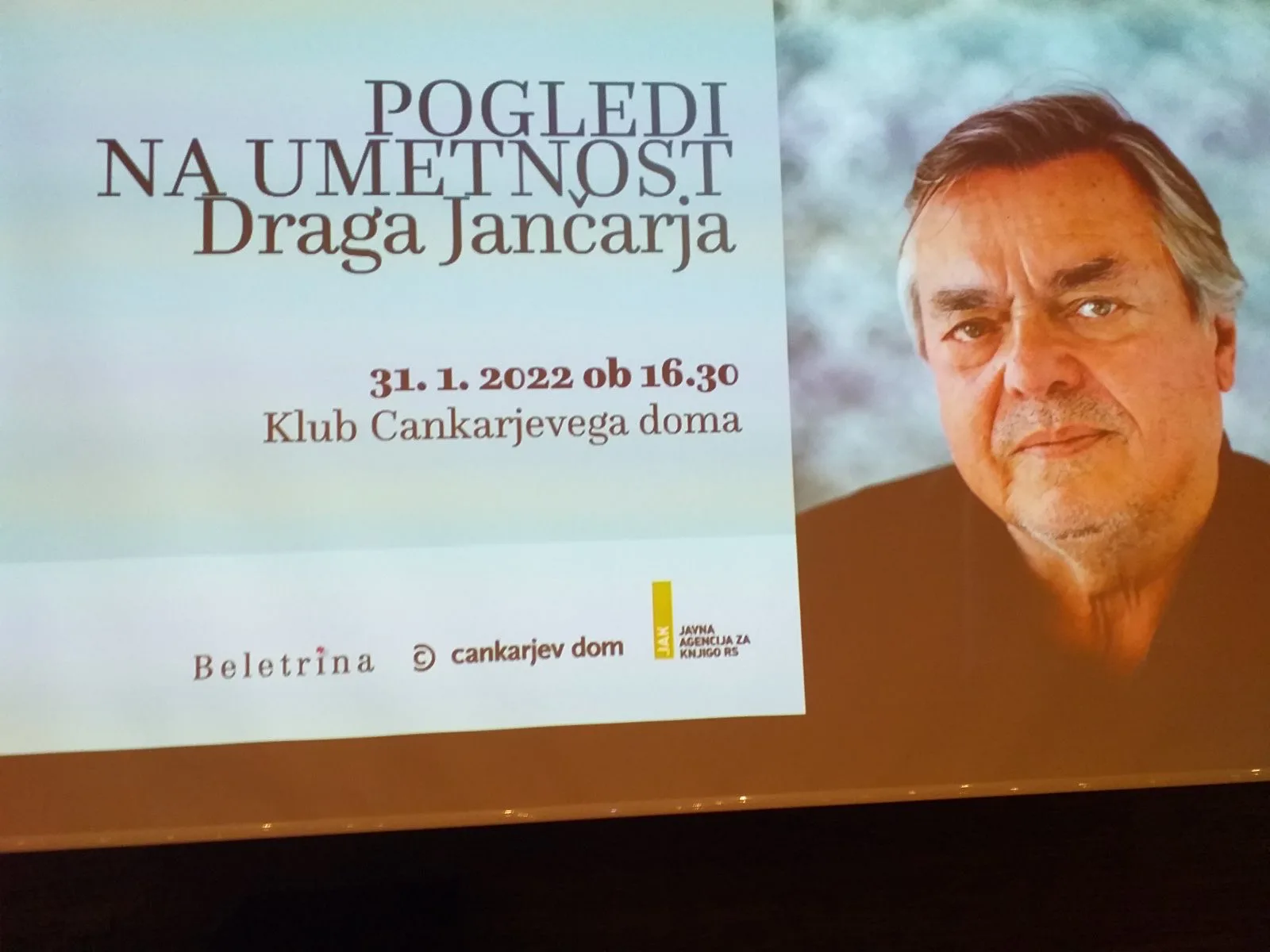 Ilustracija za tekst Razgovor o književnosti Draga Jančara u Cankarjevom domu u Ljubljani