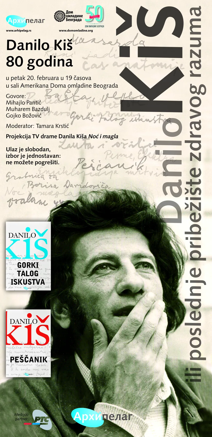 Ilustracija za tekst Danilo Kiš, 80 godina