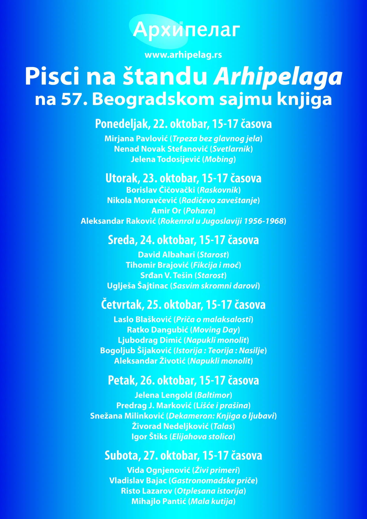 Ilustracija za tekst Gostovanja autora na štandu Arhipelaga